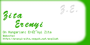 zita erenyi business card